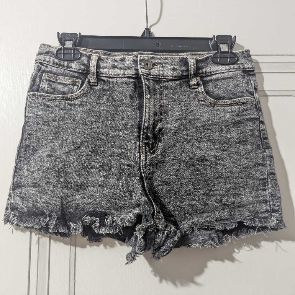 Denim Frayed Shorts